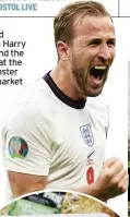  ??  ?? England captain Harry Kane and the pizzas at the Bedminster supermarke­t