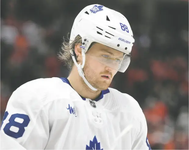  ?? AP PHOTO / NICK WASS ?? Forward William Nylander has missed the first three games of the Maple Leafs’ first-round playoff series against the Boston Bruins.