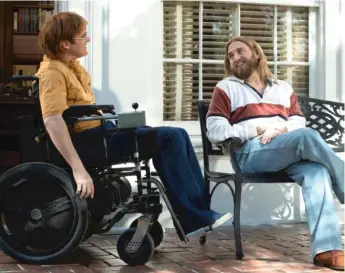  ?? | AMAZON STUDIOS ?? Joaquin Phoenix stars as John Callahan ( left) and Jonah Hill portrays Dexter in a scene from Gus Van Sant’s “Don’t Worry, He Won’t Get Far on Foot.”