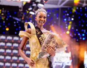  ?? ?? Miss Supranatio­nal, Leah Barobetse