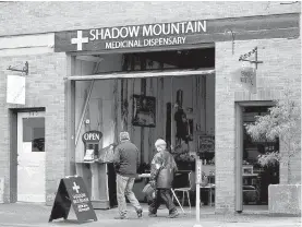  ?? DARREN STONE, TIMES COLONIST ?? Shadow Mountain Medicinal Dispensary on Herald Street. Pot shops would have to pay an annual fee and post health-warning signs if regulation­s are approved.