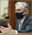  ?? GREG NASH — POOL VIA AP ?? Federal Reserve Chairman Jerome Powell is expected to quell speculatio­n that the Fed might soon curtail its aggressive efforts to support the economy, including its bond purchase program that aims to hold down long-term interest rates