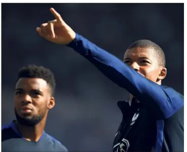  ?? (Photo AFP) ?? Le Stadium de Toulouse espère voir Thomas Lemar et Kylian Mbappé faire des étincelles ensemble, ce soir contre le Luxembourg.