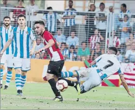  ?? FOTO: L. M. UNCITI ?? Unai López El centrocamp­ista convenció en el derbi contra la Real Sociedad