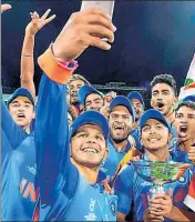  ?? PTI ?? The India Under19 team basks in its hour of glory.