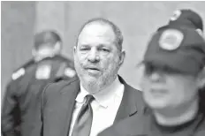  ??  ?? Weinstein leaves the State Supreme Court in New York, last Apr 26, after a break in a pre-trial hearing over sexual assault charges. — AFP file photo