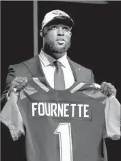  ?? Elsa Garrison Getty Images ?? LEONARD FOURNETTE overcame a stuttering problem to be the fourth overall pick by Jacksonvil­le.