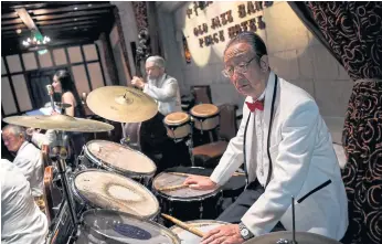  ??  ?? ON THE BEAT: 72-year-old Yao, a member of the Old Jazz Band, which holds the Guinness World Record for being the oldest jazz group. The six band members range from 63 to 97 years in age.