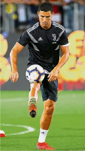  ??  ?? Rare contract: Juventus’ Cristiano Ronaldo is one of only three athletes to have been given a lifetime deal with Nike.