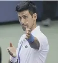  ??  ?? 0 Novak Djokovic pleads case.