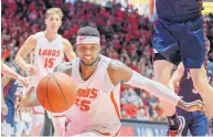  ?? ROBERTO E. ROSALES/JOURNAL ?? Carlton Bragg will try to get the UNM men’s basketball team back in the win column when the Lobos play at San Diego State on Tuesday.