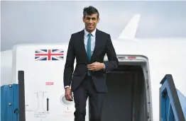 ?? BEN STANSALL/POOL ?? British Prime Minister Rishi Sunak arrives Saturday in Munich, Germany, to attend the Munich Security Conference, where Ukraine dominated the agenda.