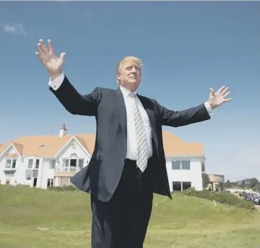  ?? PICTURE; JOHN DEVLIN ?? Donald Trump on a previous visit to Turnberry