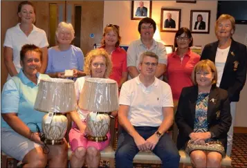  ??  ?? Ladies Invitation­al Fourball Sponsored by Barkers, Main Street, Wexford, held on Thursday, August 9. Front, from left: Liz Bennett, Mary B. O’Leary (winners), Stefan Asple, (sponsor) and Lady Captain Patricia Hanton.