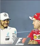  ?? FOTO: GETTY ?? Hamilton y Vettel, a por todas