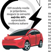  ?? ?? 539 modela vozila je prijavljen­o, moguće je ostvariti najviše 40% opravdanih troškova nabave