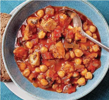  ?? [PHOTO BY DEB LINDSEY, FOR THE WASHINGTON POST] ?? Aromatic Chicken and Chickpea Stew