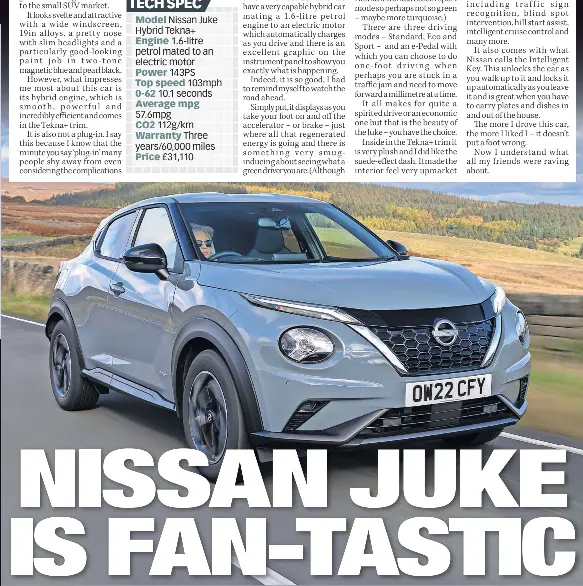 All my pals have loved this car for years.. now I realise why NISSAN JUKE IS FANTASTIC