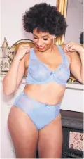  ??  ?? Right fit: JD Williams Pretty Secrets two pack Ella lace full cup wired blue multi bras, £19 (was £32); two pack blue multi lace full fit briefs, £20, JD Williams
2. Coverage is key 3. Choose the right shape for your outfit