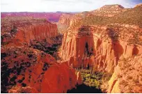  ?? DOUGLAS C. PIZAC/ASSOCIATED PRESS ?? The Upper Gulch section of the Escalante Canyons within Utah’s Grand Staircase-Escalante National Monuments features sheer sandstone walls. The Trump administra­tion’s decision to shrink the monument in southern Utah is being challenged.