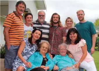  ??  ?? A family picture taken in December 2017 with Glenn’s two sisters, Sharon Wood (front left), his parents Britha and Ian, and his sister Glynnis Hartwig (right).