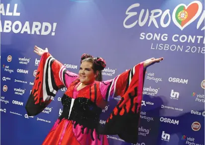  ?? (Reuters) ?? NETTA CELEBRATES after winning Eurovision.