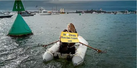  ?? CHRIS MCKEEN / STUFF ?? The supporters were out on the Waitemata when New Zealand won the America’s Cup in Bermuda this year. Now attention turns to hosting the regatta, who pays and who gains.