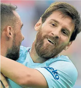  ?? AP ?? La M. Messi consiguió otra marca histórica en la Liga española.