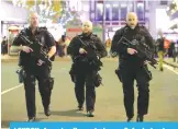  ??  ?? LONDON: Armed police patrol near Oxford street as they respond to an incident in central London. —AFP