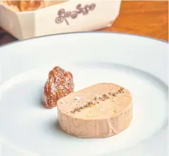  ?? ?? The ‘Jean Larnaudie’ foie gras au torchon with fig chutney and brioche toast.