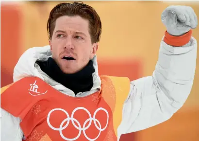  ?? AFP ?? Shaun White won his third gold medal to place his name among the greatest to compete in the Olympics. —