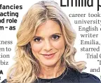  ??  ?? BACK TO PLAN A Actress Emilia Fox