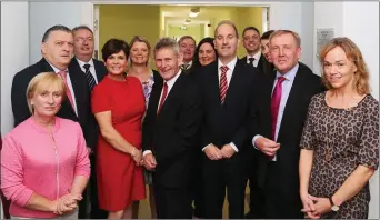  ??  ?? Staff and visitors pictured at the opening of the new extension at Coláiste Treasa, Kanturk.