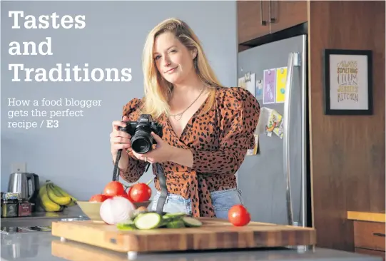  ?? TIM KROCHAK • THE CHRONICLE HERALD ?? Photograph­er, food stylist, writer, and recipe developer Jess Emin is seen in her downtown Halifax studio on Wednesday.