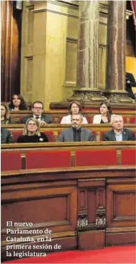  ??  ?? El nuevo Parlamento de Cataluña, en la primera sesión de la legislatur­a