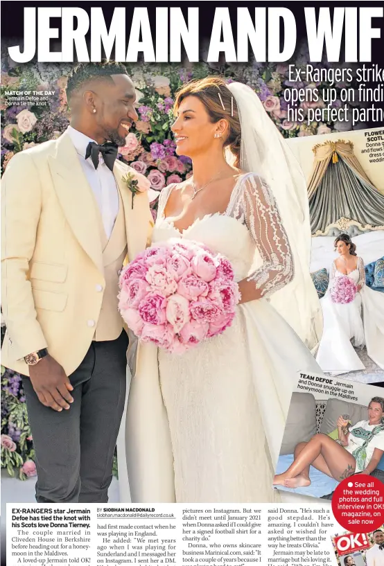  ?? ?? MATCH OF THE DAY Jermain Defoe and Donna tie the knot