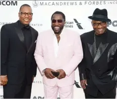  ?? CHARLES SYKES/THE ASSOCIATED PRESS ?? Eric Grant, left, Eddie Levert Sr. and Walter Williams Sr. front The O’Jays. In its latest album, The Last Word, the group takes aim at social injustice and unrest.