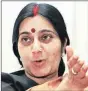  ??  ?? Sushma Swaraj