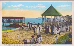  ??  ?? A postcard of Ocean Beach, between 1915 and 1923.