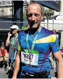  ??  ?? Patrick Garcia s’élancera le 8 avril pour parcourir les 42,195 km du marathon de Paris.
