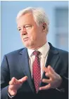  ??  ?? Former Brexit secretary David Davis has urged a Cabinet revolt against the prime minister’s approach to the talks.