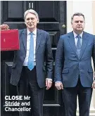  ??  ?? CLOSE Mr Stride and Chancellor