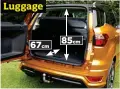  ??  ?? LuggageBoo­t can hold 356 litres, but the side-hinged tailgate might be a rather irritating hindrance