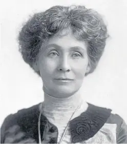  ??  ?? Suffragett­e Emmeline Pankhurst faced three years in jail.