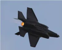  ?? (Amir Cohen/Reuters) ?? AN ISRAEL Air Force F-35 stealth fighter flies during a pilots’ graduation ceremony at the Hatzerim Air Force Base near Beersheba last December.