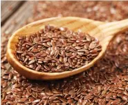  ??  ?? Flaxseed has also shown to improve cholestero­l levels.