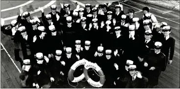  ?? ?? LIFE SAVERS: Nursing staff on SS Uganda and, top right, Jeune Hendy during her Falklands service