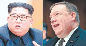  ?? Foto: AfP ?? La secreta reunión entre el líder de Corea del Norte y Mike Pompeo fue revelada por Donald Trump.