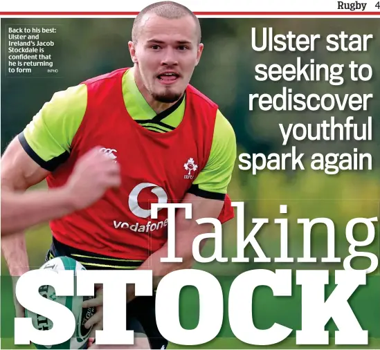  ?? INPHO ?? Back to his best: Ulster and Ireland’s Jacob Stockdale is confident that he is returning to form