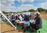  ?? ?? Some of the farmers listening attentivel­y